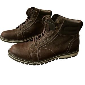 Men's Dark Brown Leather Boots